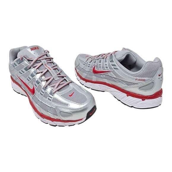 Nike P 6000 Metallic Silver Gym Red Running Mens Size 11 Cool Grey CD6404 024 - Picture 10 of 11
